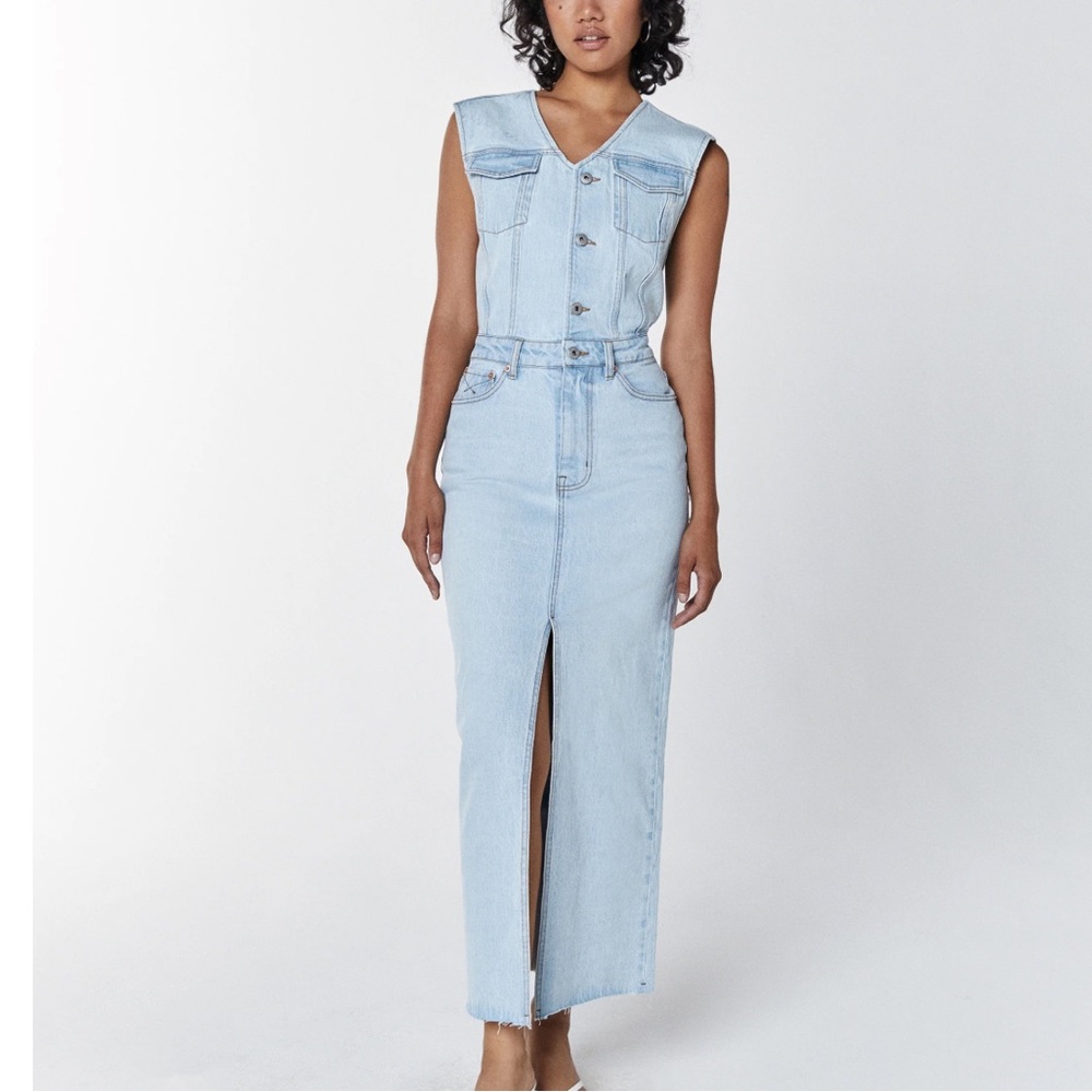 New Unpublished Wyatt Twin Flame denim dress
